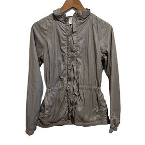 Gap Body Gray Light Ruffle Jacket size XS